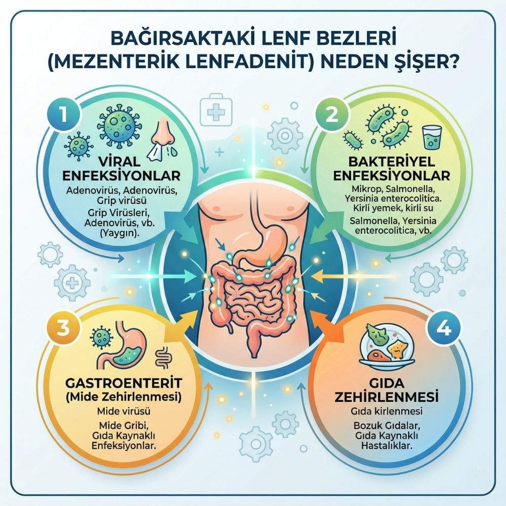 baÄÄ±rsaktaki lenf bezleri neden ÅiÅer